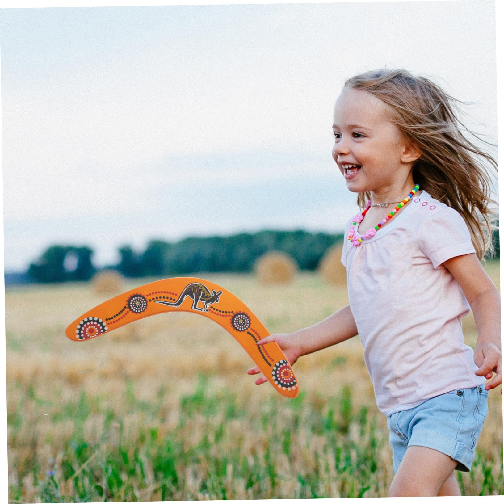 Bois Boomerang pour Droitier de V, Jouet de Sport Fête Estivale