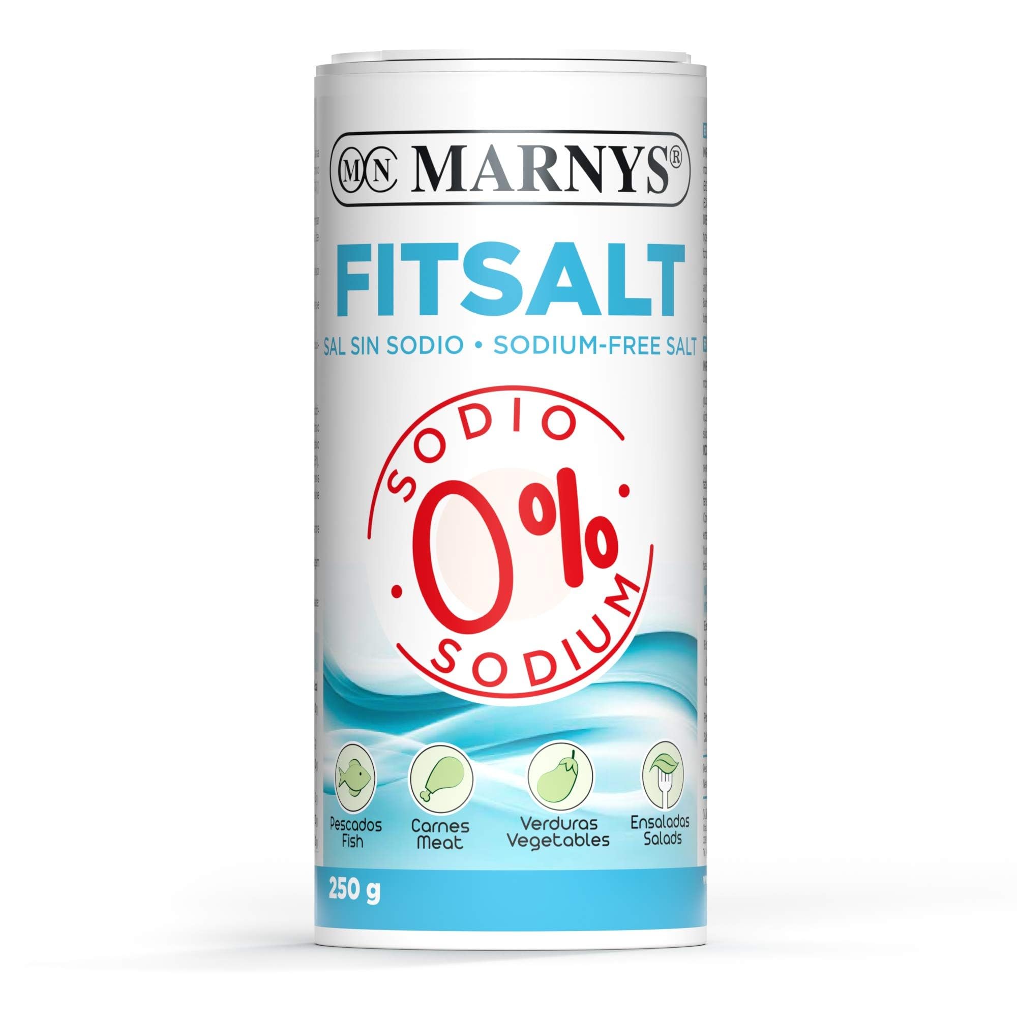 Sodium Free Salt - Fitsalt - 0% Sodium Salt, Ideal for Low Sodium Diets, Helps Your Heart - 250 g Bottle