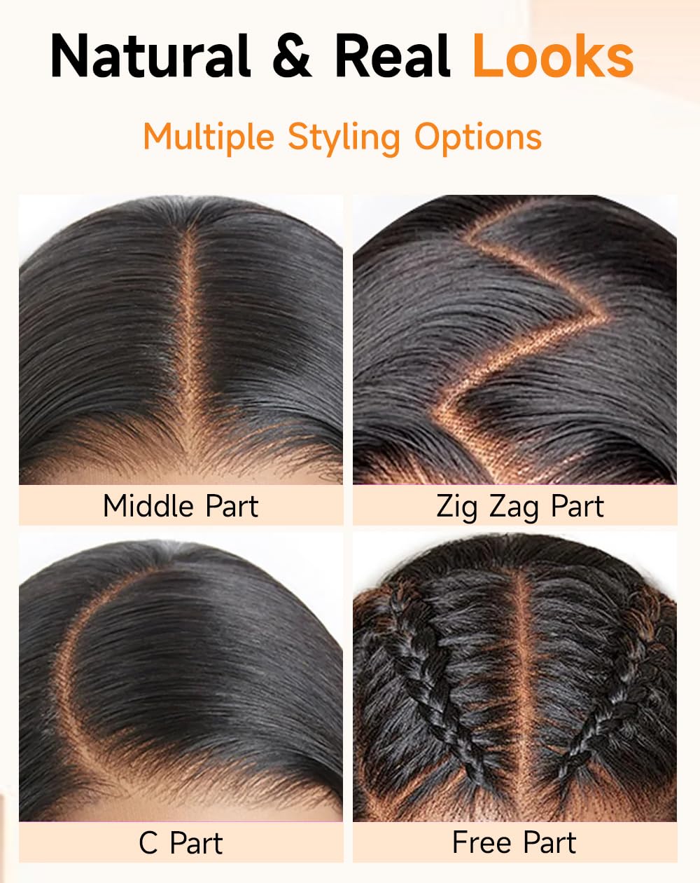 Lace Front Wigs Human Hair 32 Inch 12A Virgin Straight Human Hair Wig 200 Density Soft 13x6 Lace Front Wigs Human Hair Pre Plucked Invisilbe Hairline Glueless HD Frontal Wig Natural Black