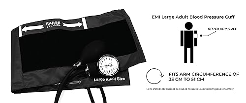 Miniatura 8 de Tensiómetro aneroide manual para presión arterial de pulsera EMI LARGE con funda