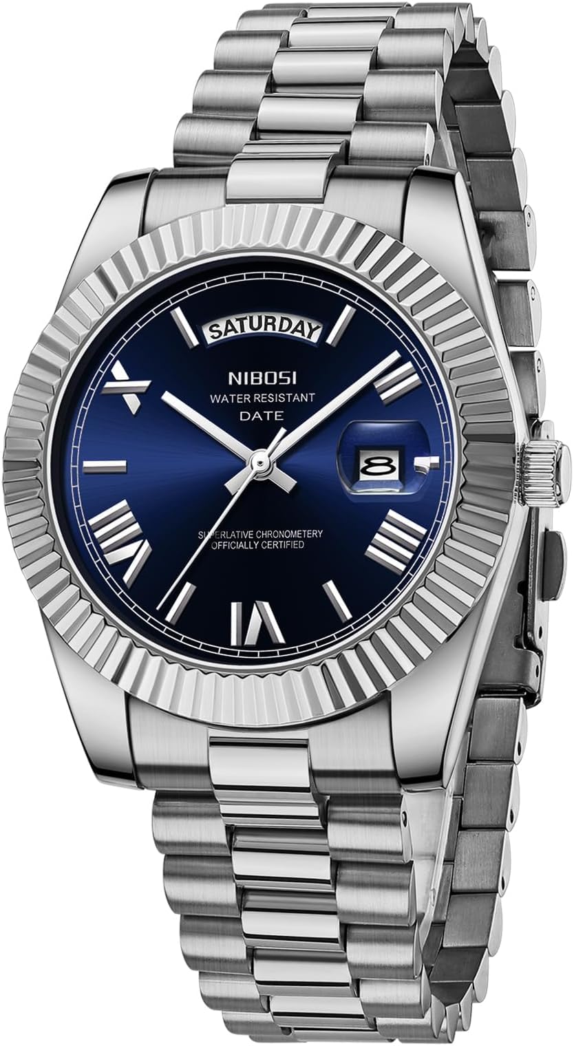 Men Watches Analog Quartz Stainless Steel Watches for men Waterproof Business Classic Desiger Wrist Watch Day&Date