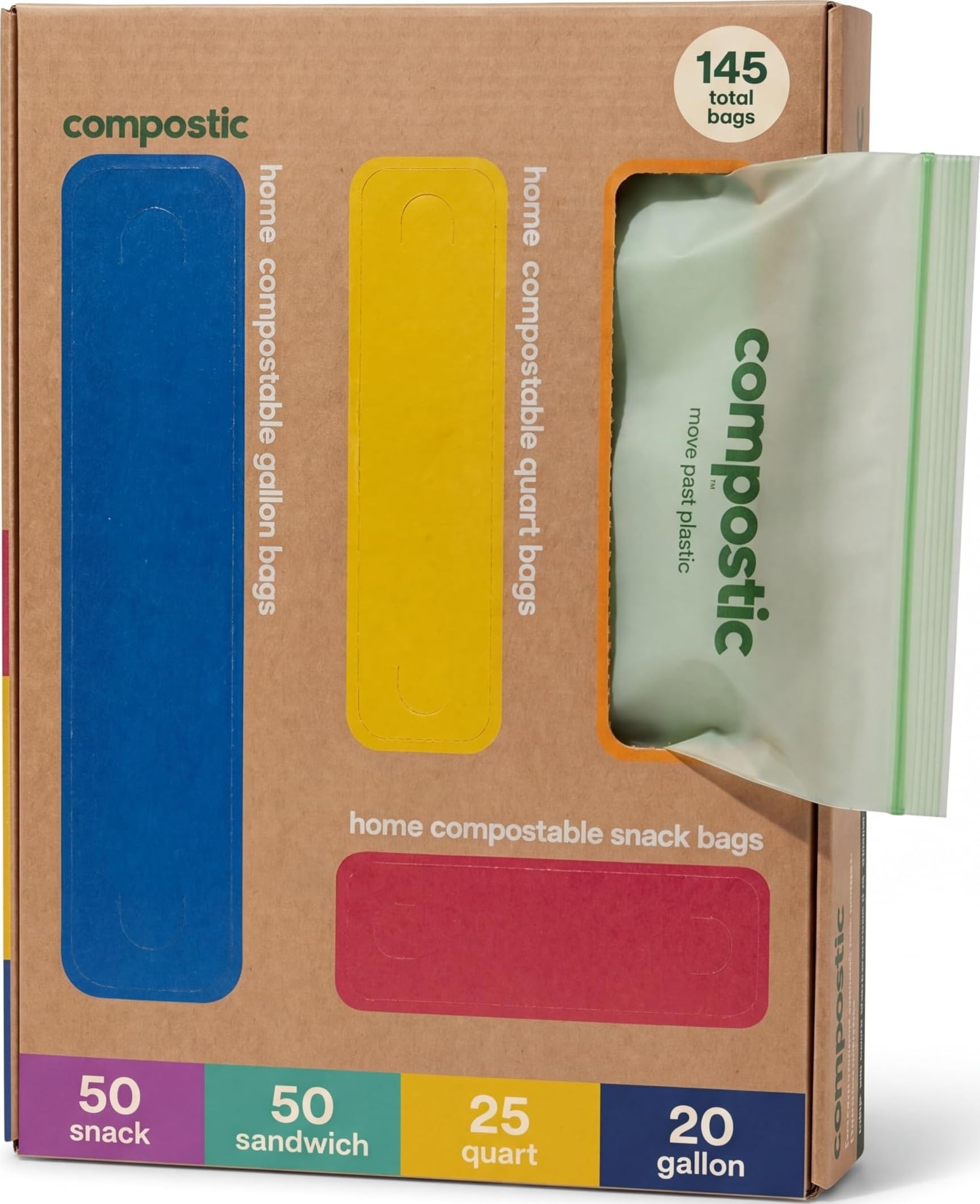 Compostic compostable variety pack 145 count