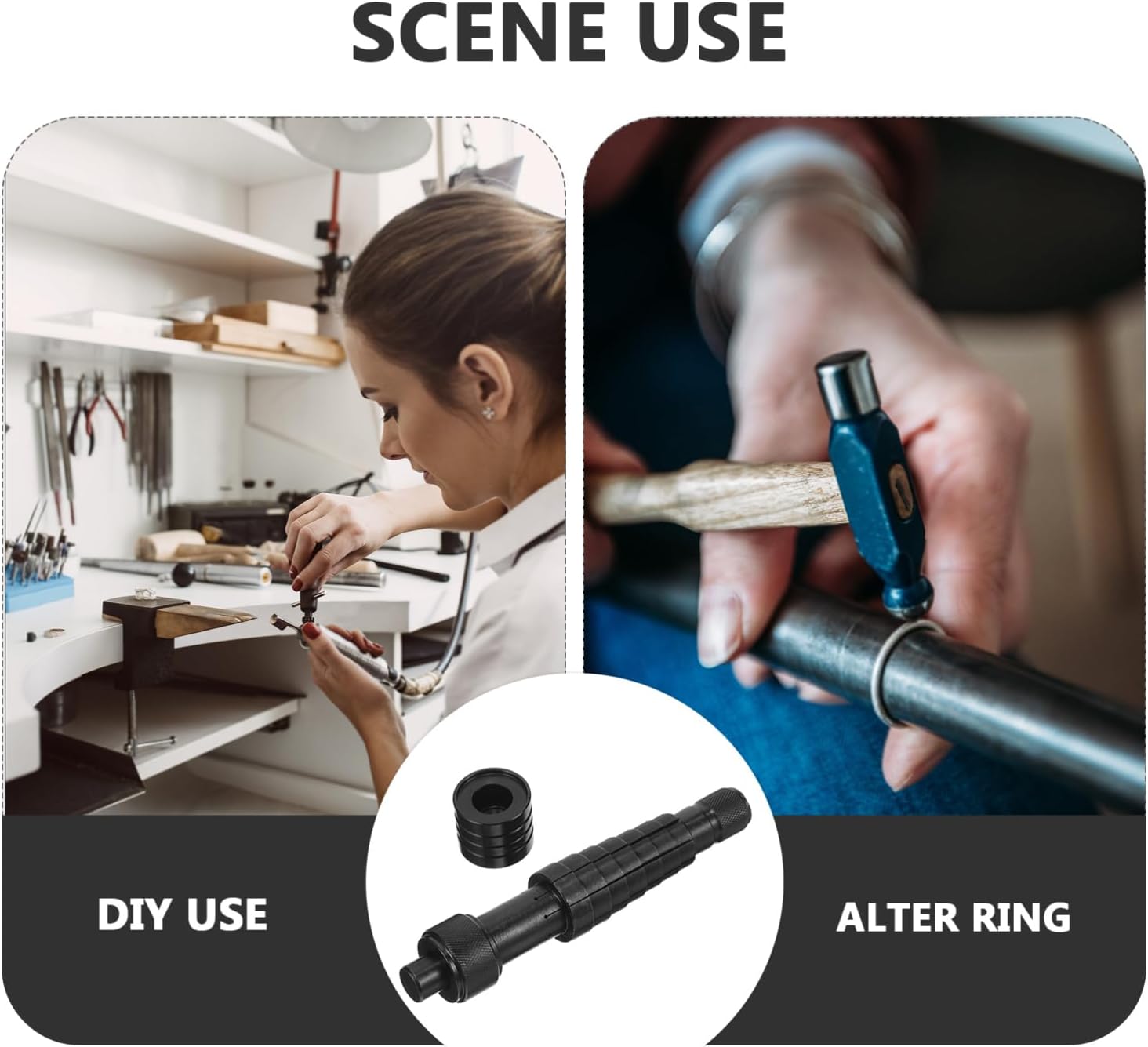 WEKAMOS Adjustable Ring Expander Tool for Gold and Silver Rings for Jewelry Making and Repair