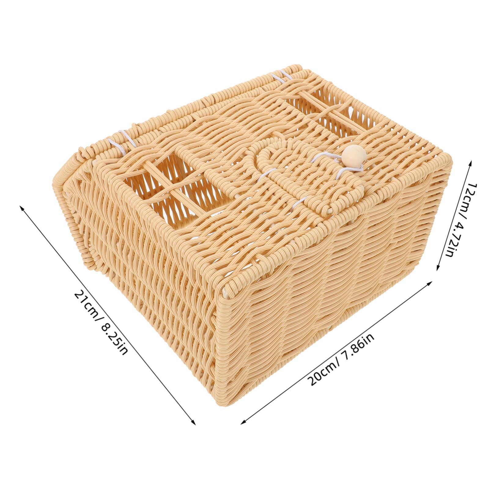 ULTECHNOVO Cesta de Dulces Navideña Tejida Mano con Asa Cesta de Casa de Muñecas Hecha de Ratán Sintético para Bodas Showers y Decoración Festiva