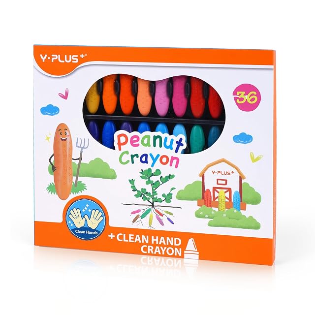 YPLUS Ceras de Colores Bebé 1 Año, 36 Colores No Tóxicos y Lavables