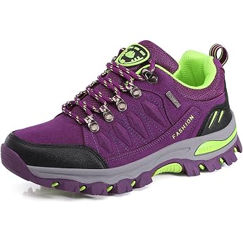 Walking Boots Hiking Shoes Waterproof Outdoors Sporty Non-slip Comfortable Lightweight Mountain Boots Trekking Shoes Women s and Men s Low Hiking Shoes. - Purple size 42 EU