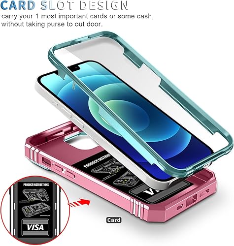 Miniatura 10 de Fetrim Funda para iPhone 14, Funda de teléfono con soporte de anillo de rotación para Apple iPhone 14 - Azul