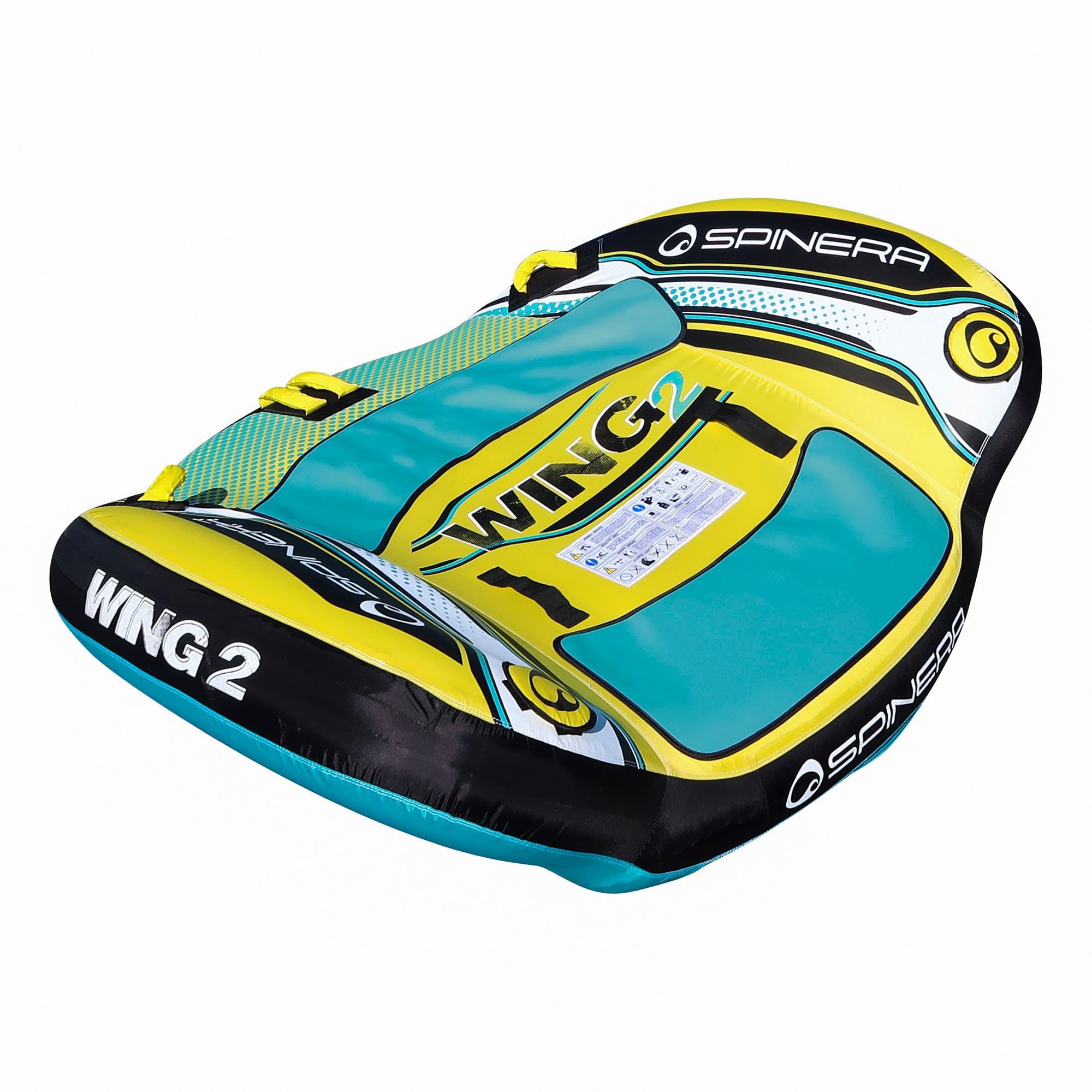 SPINERA Wing Towable Wasser Tube 2 & 3 Personen – Fliegendes Action-Tube mit Flügeldesign, 840D Nylon Full Cover, Boston Ventil & Quick Connector – Luftkammern für Sicherheit & Speed
