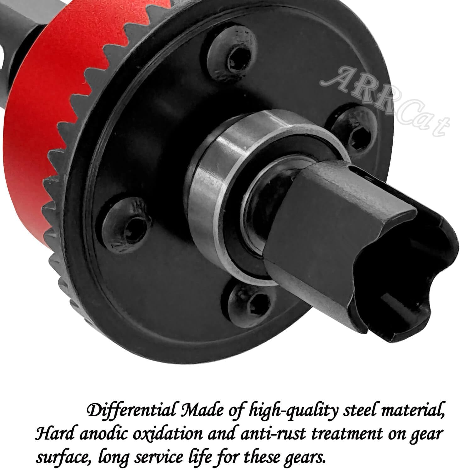 RC 43T Differential & 13T Main Gear Upgrades Part for 1/7 Fireteam/Infraction/Mojave 6s BLX Limitless,1/8 Kraton/Notorious Outcast/Typhon/Talion 6s BLX,Red