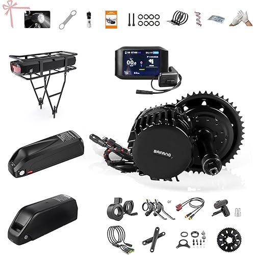 BAFANG 1000W Mid Drive Kit with Battery(Optional) BBSHD BBS03 Ebike Conversion Kit for Moutain Road Bike,City Bike,Tricycle