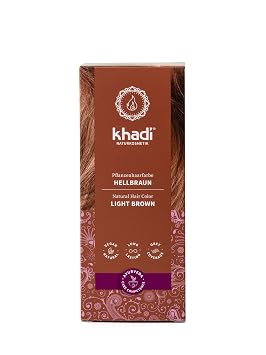 khadi LIGHT BROWN Natural Hair Color - Hair dye for light, warm fawn brown with lively reddish reflections - 100% herbal & natural - 3.5 oz