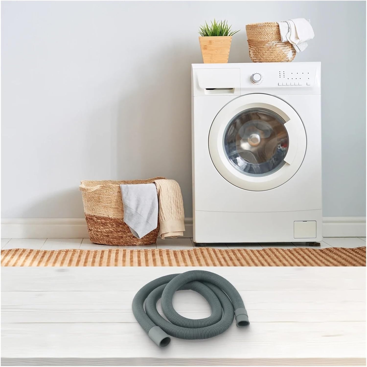 1.5M Washing Machine Dishwasher Drain Waste Hose Water Outlet Expel Soft Tube Extension Pipe Stretchable Drain Flexible Hose