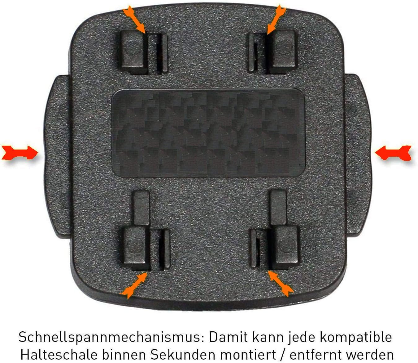 Herbert Richter Befestigungssystem Bike Mount 4 mit 4 quickfix System/mit Sicherheitsring, schwarz, One Size, 570 108 11 Elektronik & Foto