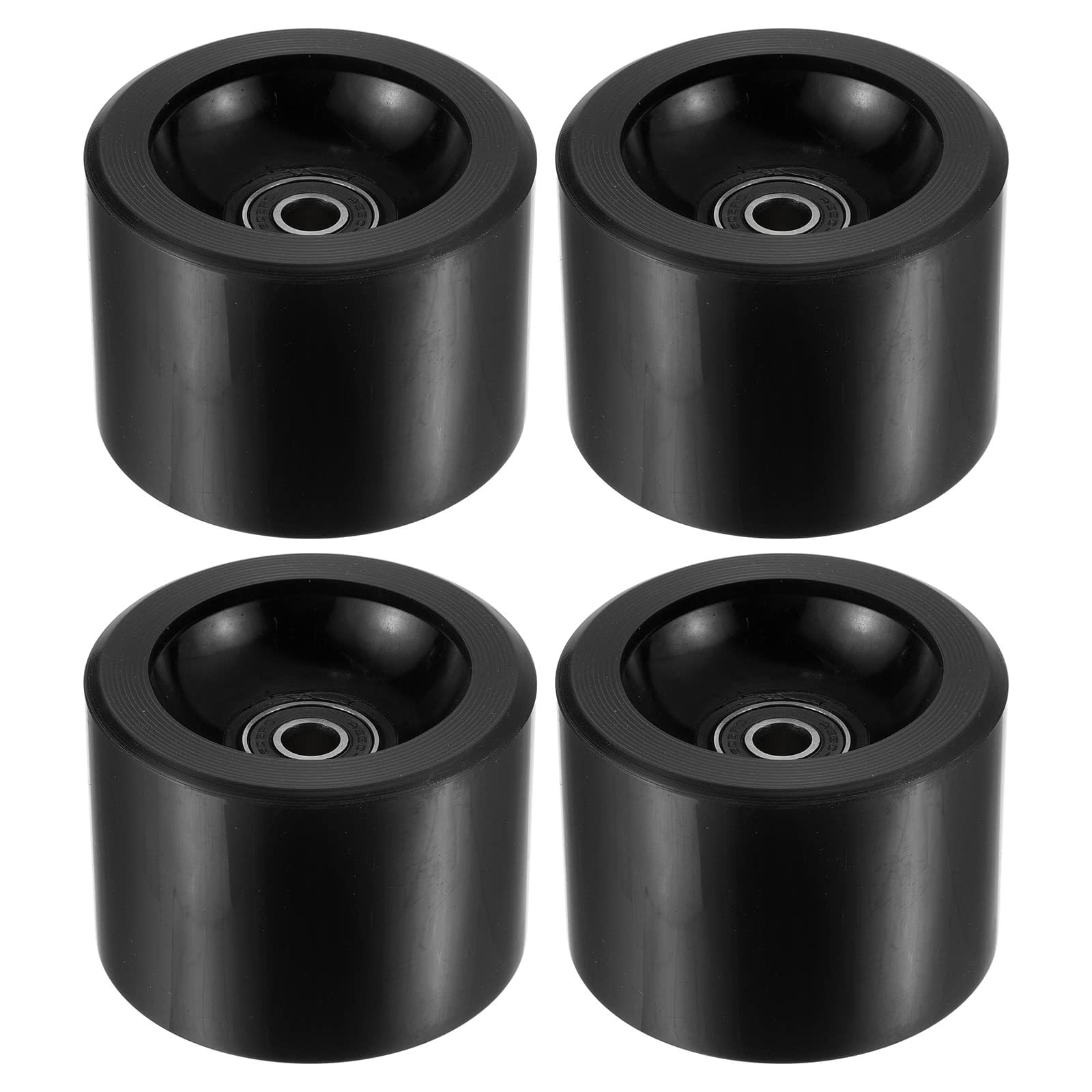 TA-VIGOR 70mm Longboard Wheels Soft 78A with ABEC-9 Bearings Balck 4pc