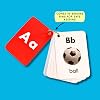 Alphabet Flash Cards for Kids, Early Learning First Word Cards for Preschool Children and Toddlers, Teach ABC Letters, English Words, Uppercase and Lowercase