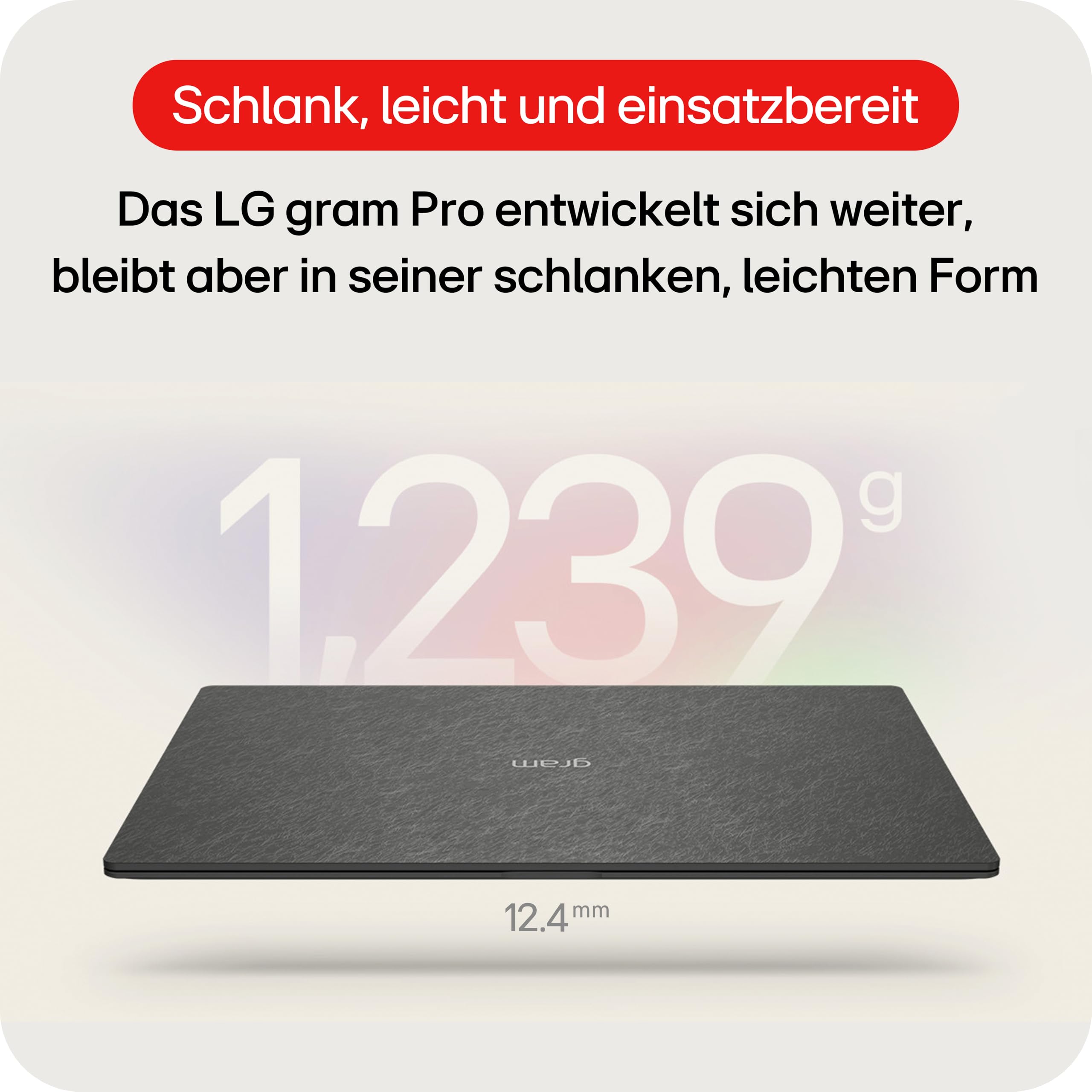 LG gram Pro 16 16Z90TS-G.AU89G (16 Zoll) IPS Notebook, Intel Core Ultra 7 258V, Intel Arc™ Graphics 140V, 16GB RAM, 1TB SSD, federleicht (1,239 kg), gram AI, Copilot+ PC, 77 Wh, Thunderbolt 4, Schwarz
