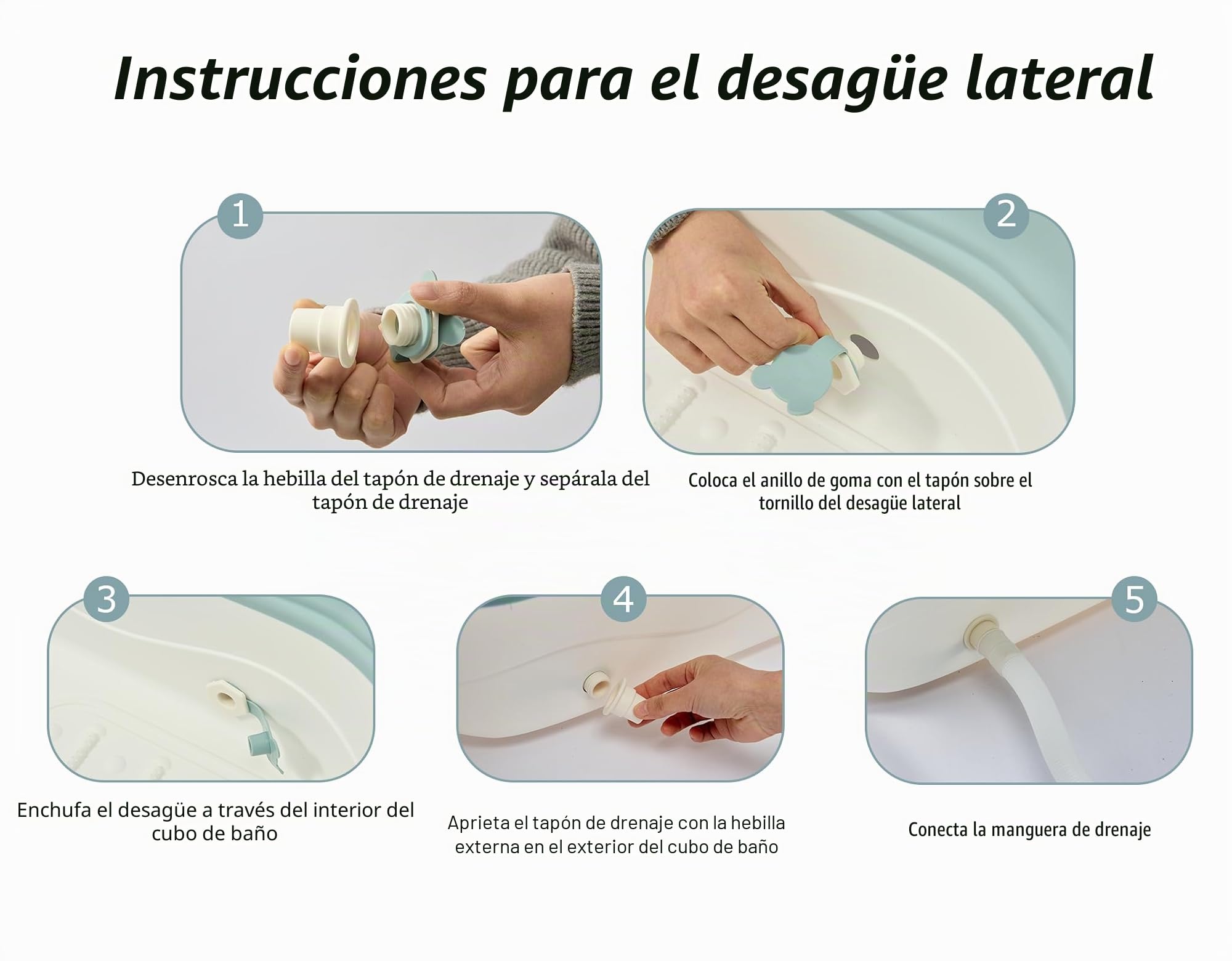 Bañera plegable para adultos, ideal para baños pequeños, práctica y portátil, 117 x 62 x 55 cm, color azul