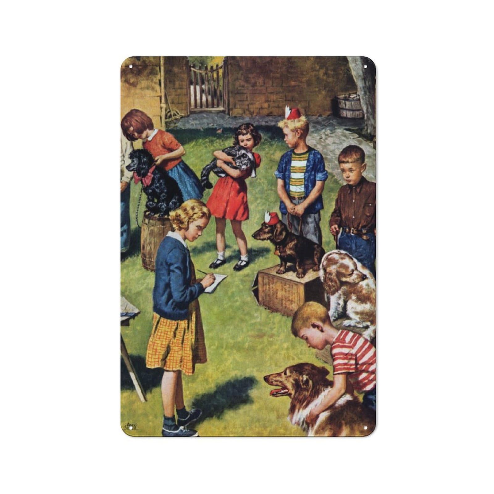 Junmoney Children Tin Sign 30X20cm With For Home Bar Wall, Rustic Decor, For Kitchen, Dining Room And Home Bar Wall Decor