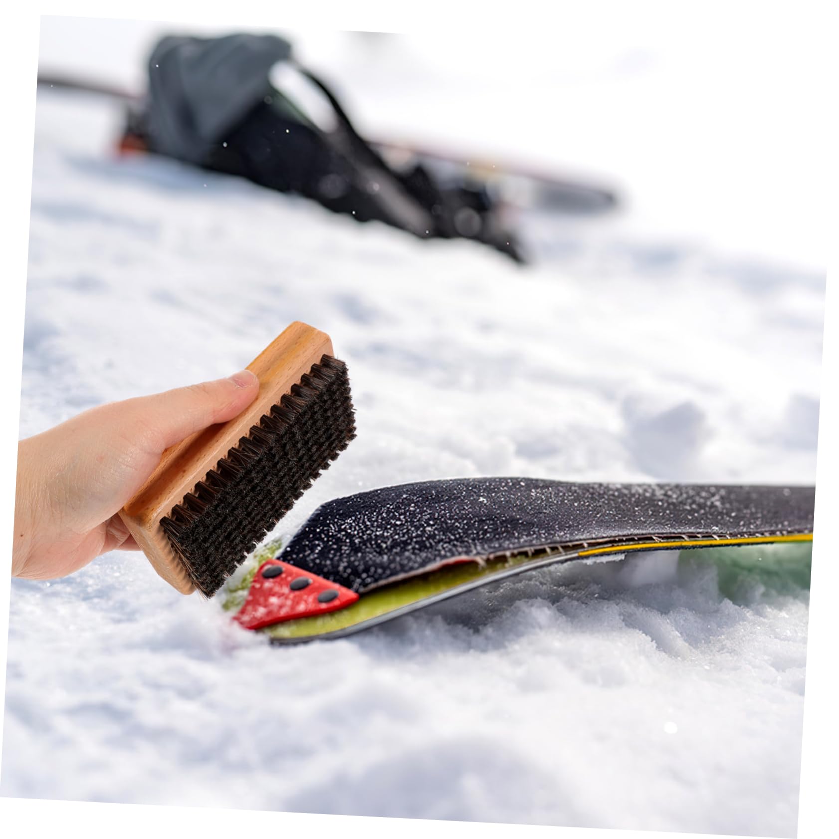 Toyvian 3pièces Brosse à Manche pour Fartage de Ski Brosse pour Planche de Ski et Skateboard Outil de Nettoyage Polissage
