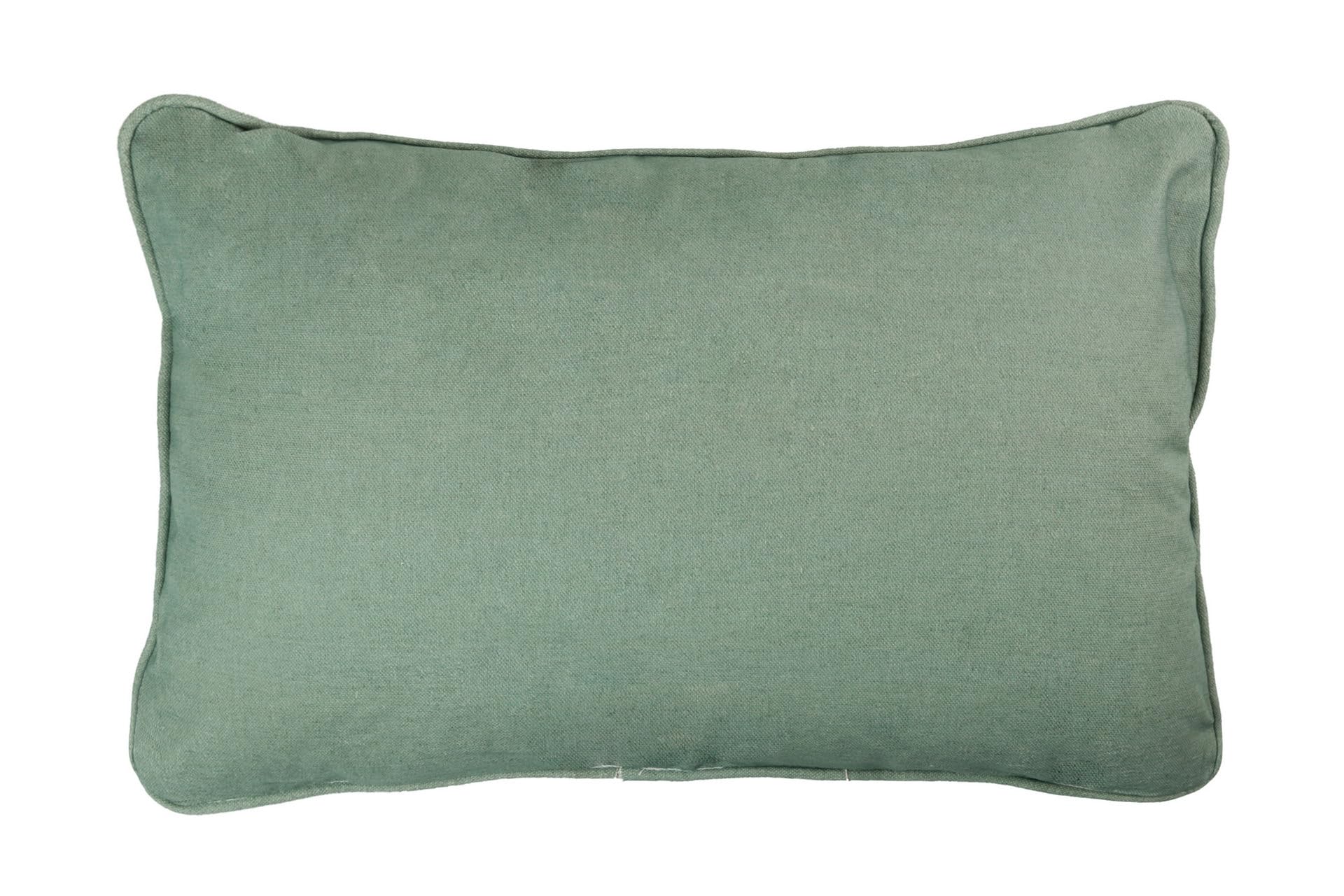 Coussin en lin vert Adda Home 45 x 30 cm ambiance de salon cocooning