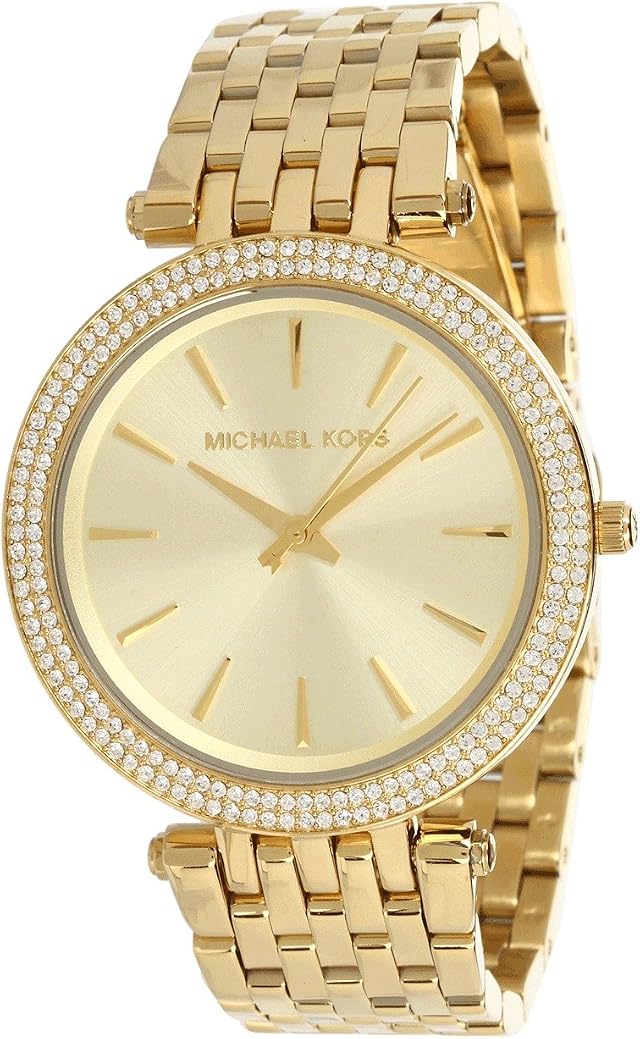 Michael Kors Montre Darci pour Femme, Mouvement à Quartz Trois Aiguilles Ton Or avec Bracelet en Acier Inoxydable