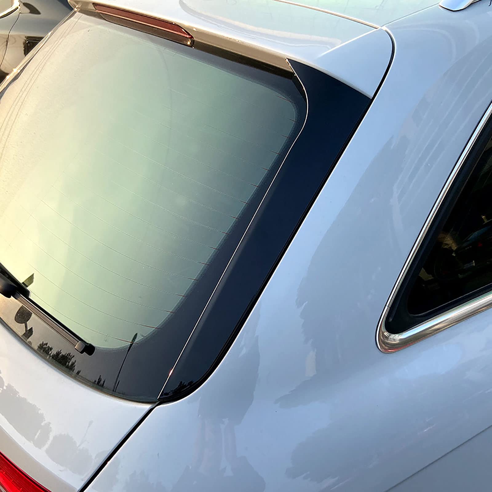 2 Pezzi compatibili per Audi A4 B8 Wagon Avant Allroad 2009-2016, Kit Corpo Spoiler Ala Spoiler Laterale lunotto Posteriore Accessori Tuning ABS Nero