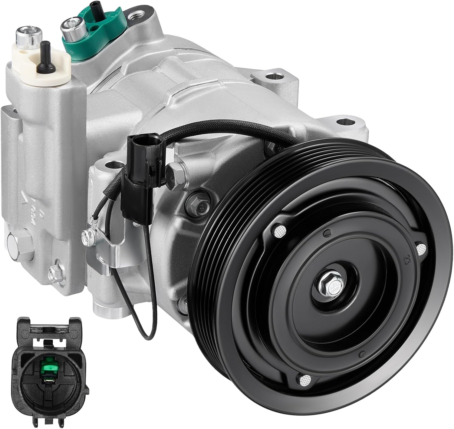 BDFHYK 97701-1R000 Air Conditioning A/C Compressor with Clutch Compatible with Hyundai Veloster L4 1.6L 2012-2017, Accent L4 1.6L 2012-2014