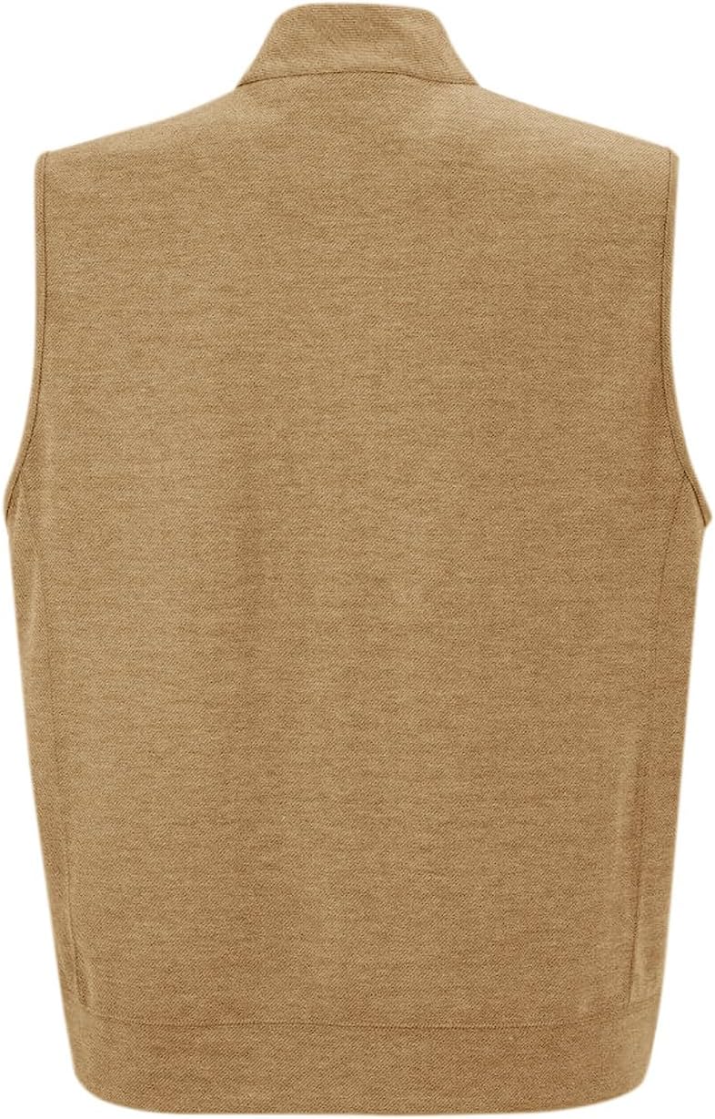 Makkrom Mens Quarter Zip Sleeveless Golf Vest Pullover Stand Collar Casual Vests Outerwear - Image 6