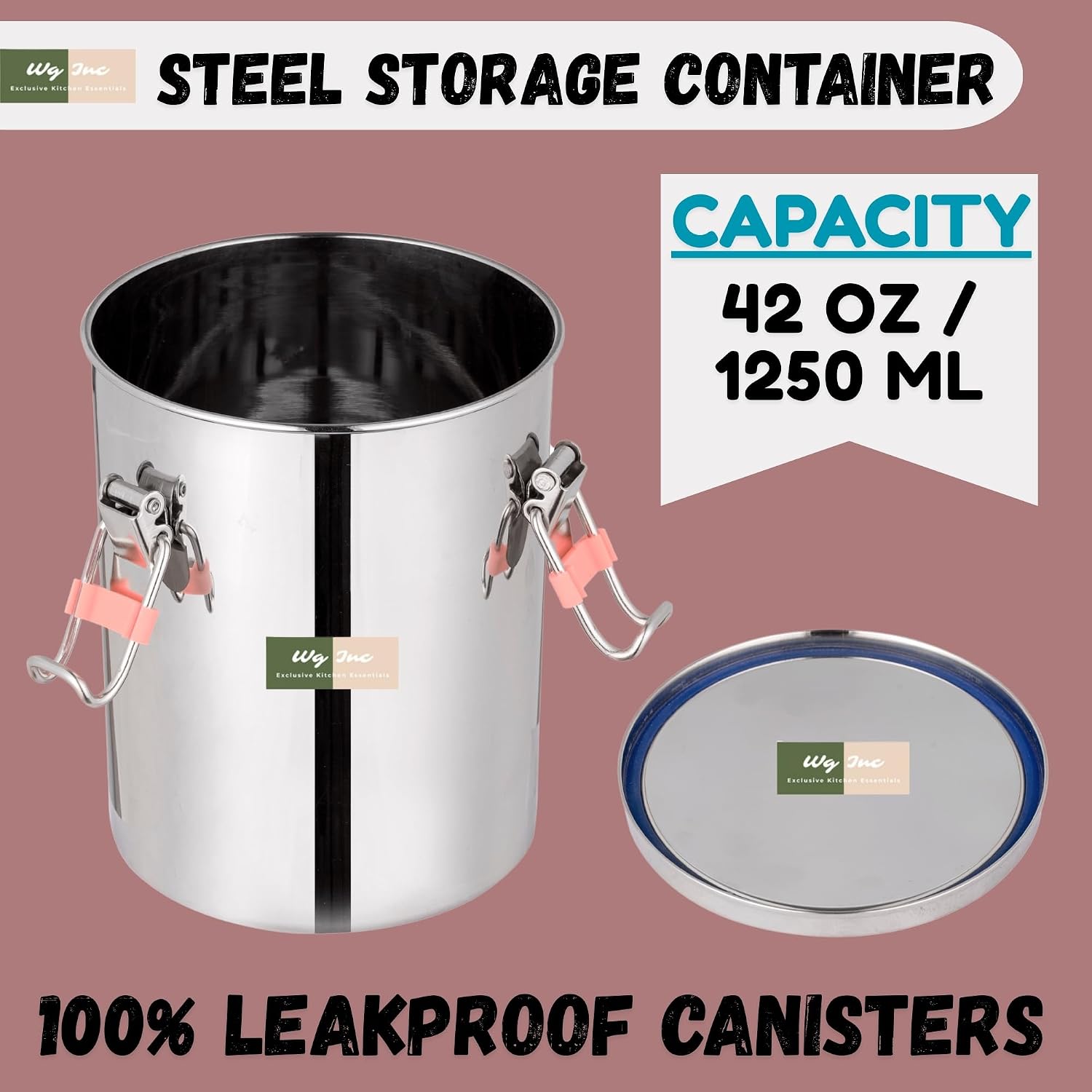 Stainless Steel Food Storage Containers with Lids, 42 Oz / 1.25 L image 4