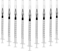 Vista 14 de Paquete de 20 de jeringas de 1 ml con aguja de 25 Ga de 1 pulgada, herramienta Luer Lock, envueltas individualmente (Paquete de 20)
