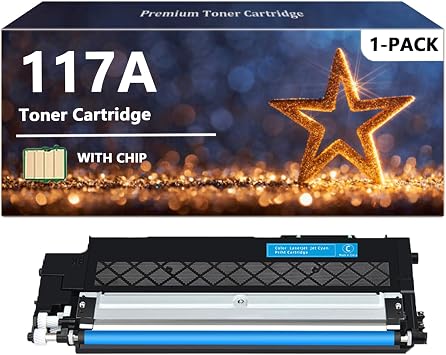 117A W2071A Cyan Toner Cartridges Compatible for HP 117A W2071A Toner Cartridge, Quality Toner for HP CColor Laser MFP 150a 150nw 178nw 179fnw, 1 Pack Cyan
