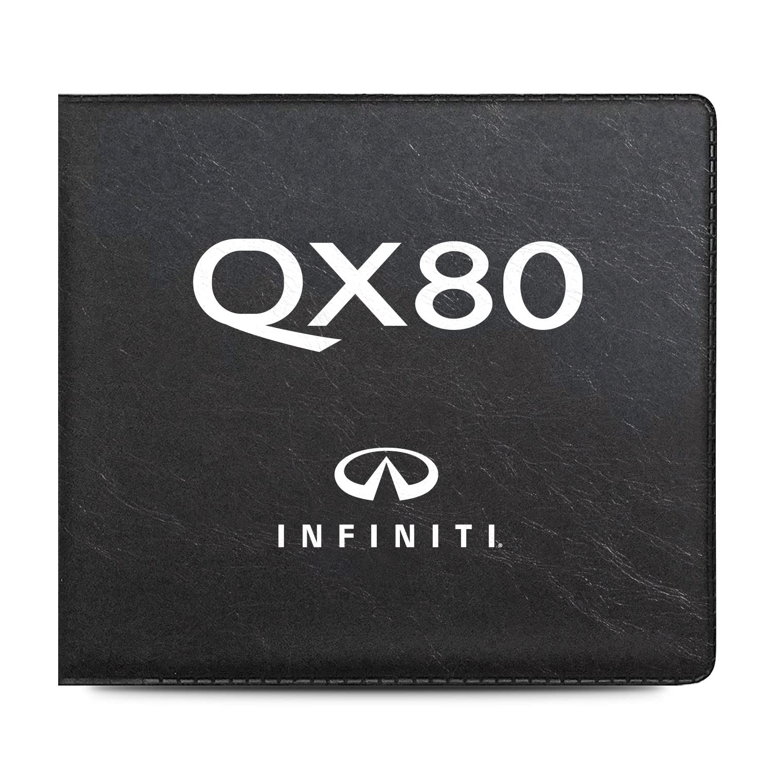 IPick Image Infiniti QX60 Car Document Holder - Black PVC Registration & Insurance Card Wallet