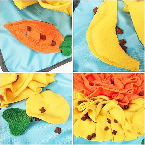 Miniatura 3 de kathson Tapete de forraje de conejo con mango fijable de 20 x 20 pulgadas, lavable de forro polar para mascotas, dispensador de golosinas para