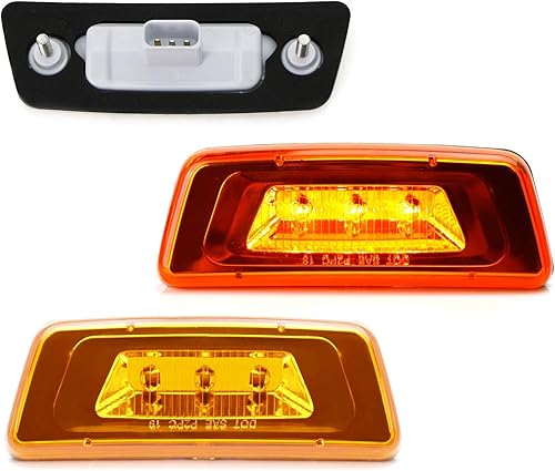 Miniatura 8 de iJDMTOY Lentes ámbar súper brillantes LED para rueda delantera delantera Fender Side Marker Lights compatibles con Kenworth T680 T700 T880,