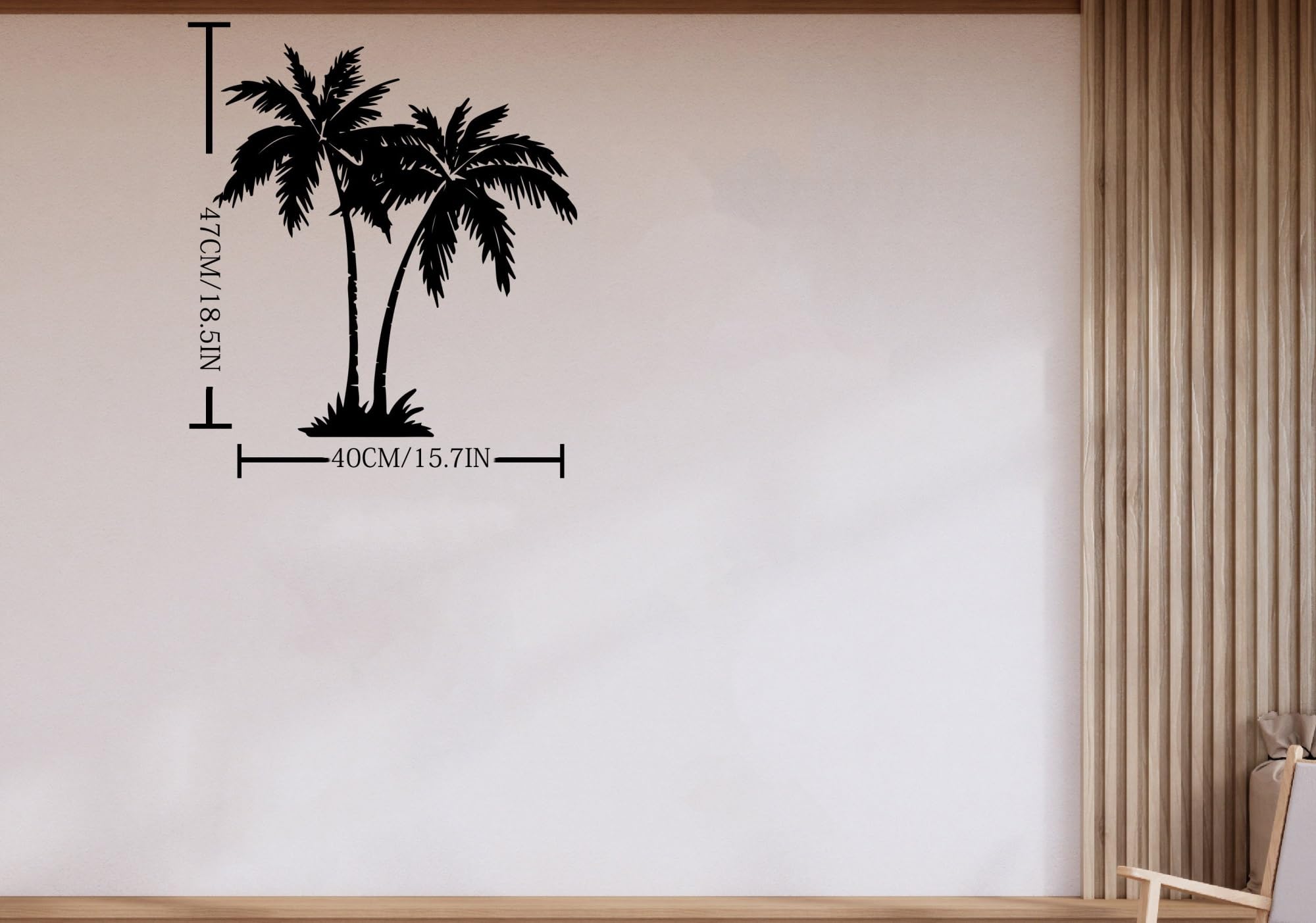 Decoración de pared abstracta contemporánea de metal con palmera tropical - Arte costero para casa de playa, exterior/interior. Letrero rústico para colgar plantas en el patio, junto a la piscina