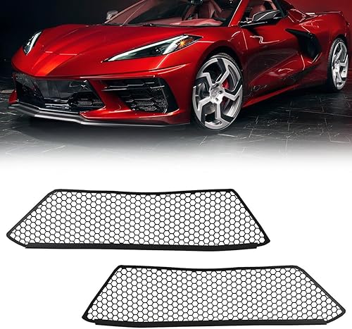 2 protectores de rejilla frontal de malla frontal, rejilla de radiador de nido de abeja de aluminio, parachoques de malla para automóvil, accesorios