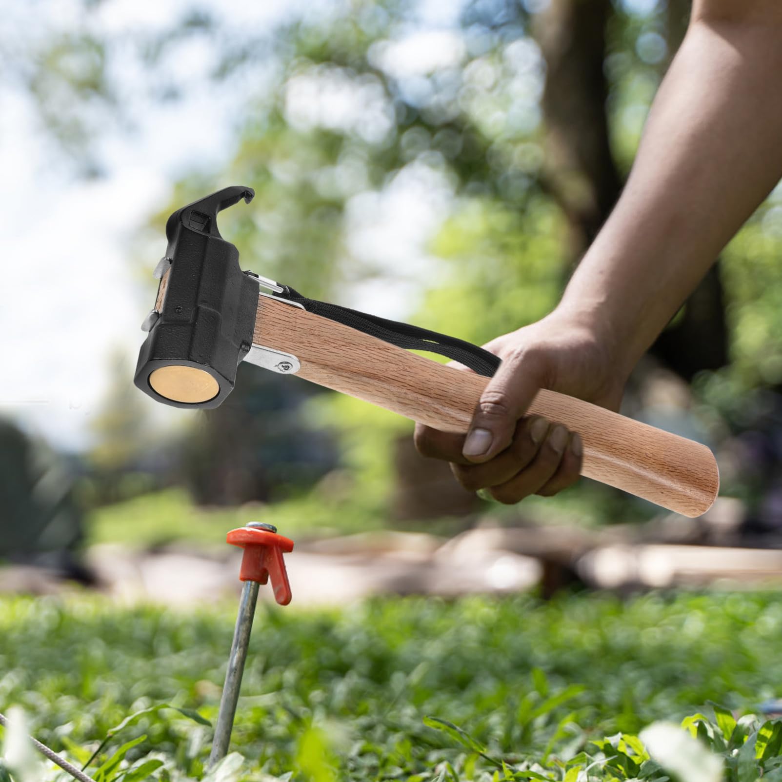 SHINEOFI Martillo De Tierra Para Camping Extractor De Clavos De Camping Resistente Herramienta Para Estacas De Para Montañismo y Excursionismo