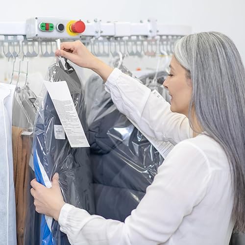 Miniatura 3 de Paquete de 30 fundas de vestir transparentes para colgar bolsas de plástico para ropa de 23.6 x 51.2 pulgadas, bolsas transparentes de limpieza en