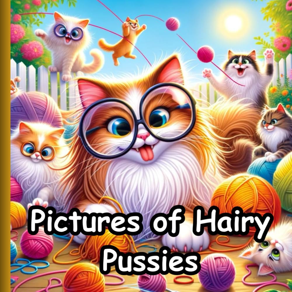 Pictures of Hairy Pussies: Perfect for Cat Lovers or a Funny White Elephant, Yankee Swap, Dirty Secret Santa Gift, Coworker Prank Idea