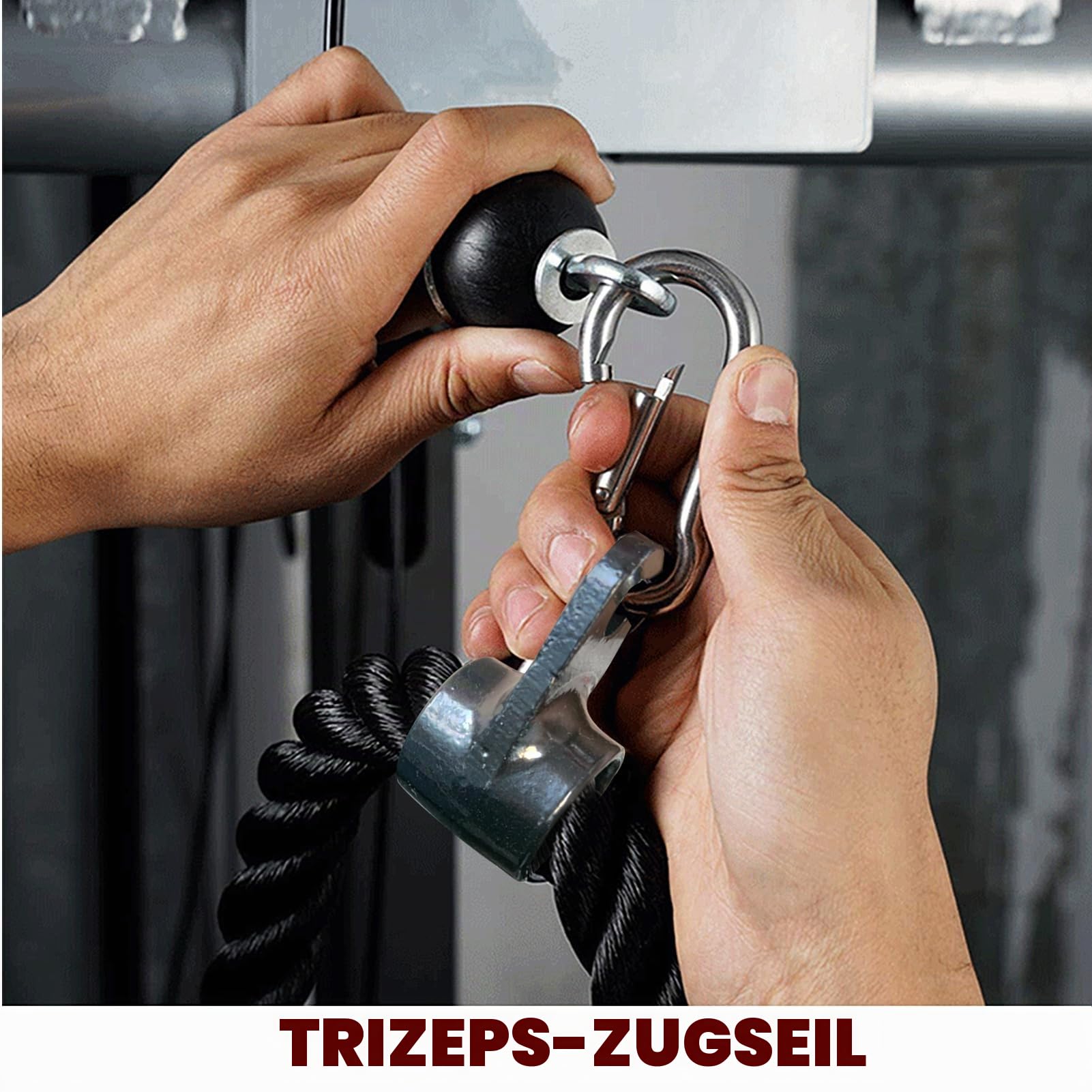langes Triceps Seil, Seil Pull Down Befestigung 120/140/160cm, Tricep Pull Down Seil für Home Gym Riemenscheibe System, Kabelmaschine Befestigung