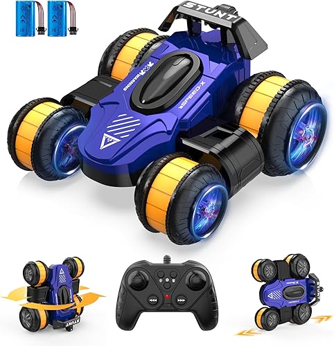 Miniatura 8 de Coche de control remoto de alta velocidad Rc Drift 25KM/H, giratorio de 360° 2.4 GHz 4WD RC Cars para niños, niñas y adultos, auto de acrobacias RC