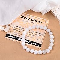 Vista 582 de MASSIVE BEADS Pulsera elástica de yoga hecha a mano con piedra natural, cristal curativo, energía, regalos para adultos unisex de 0.157 in, 0.236