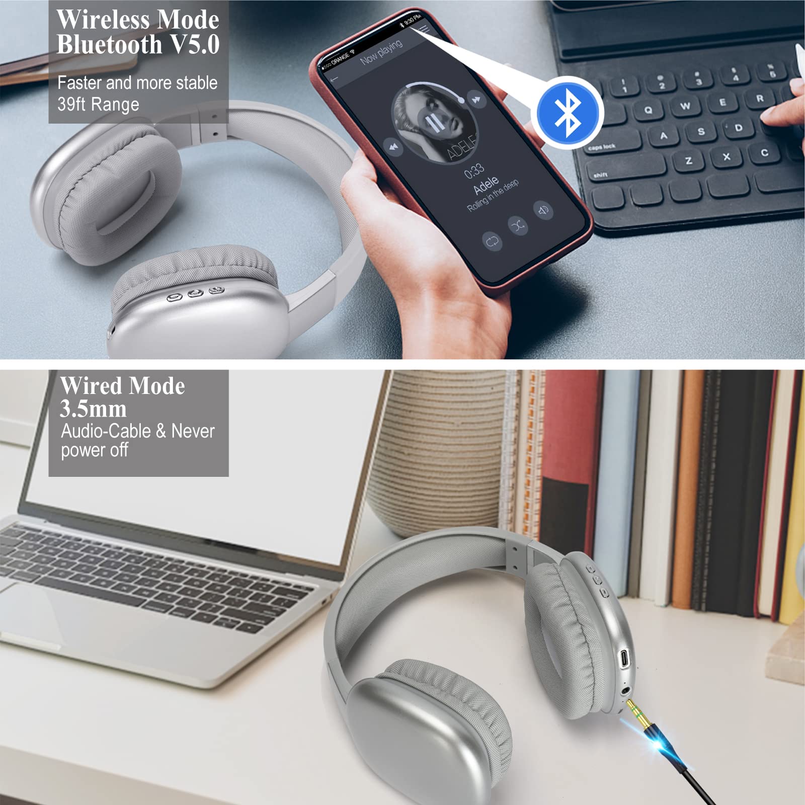 Cuffie da gioco compatibili con le cuffie Meta Quest 2 aumentano l'immersione VR - Cuffie VR con cavo di lunghezza personalizzata, driver audio di gioco ottimizzato, accessori VR