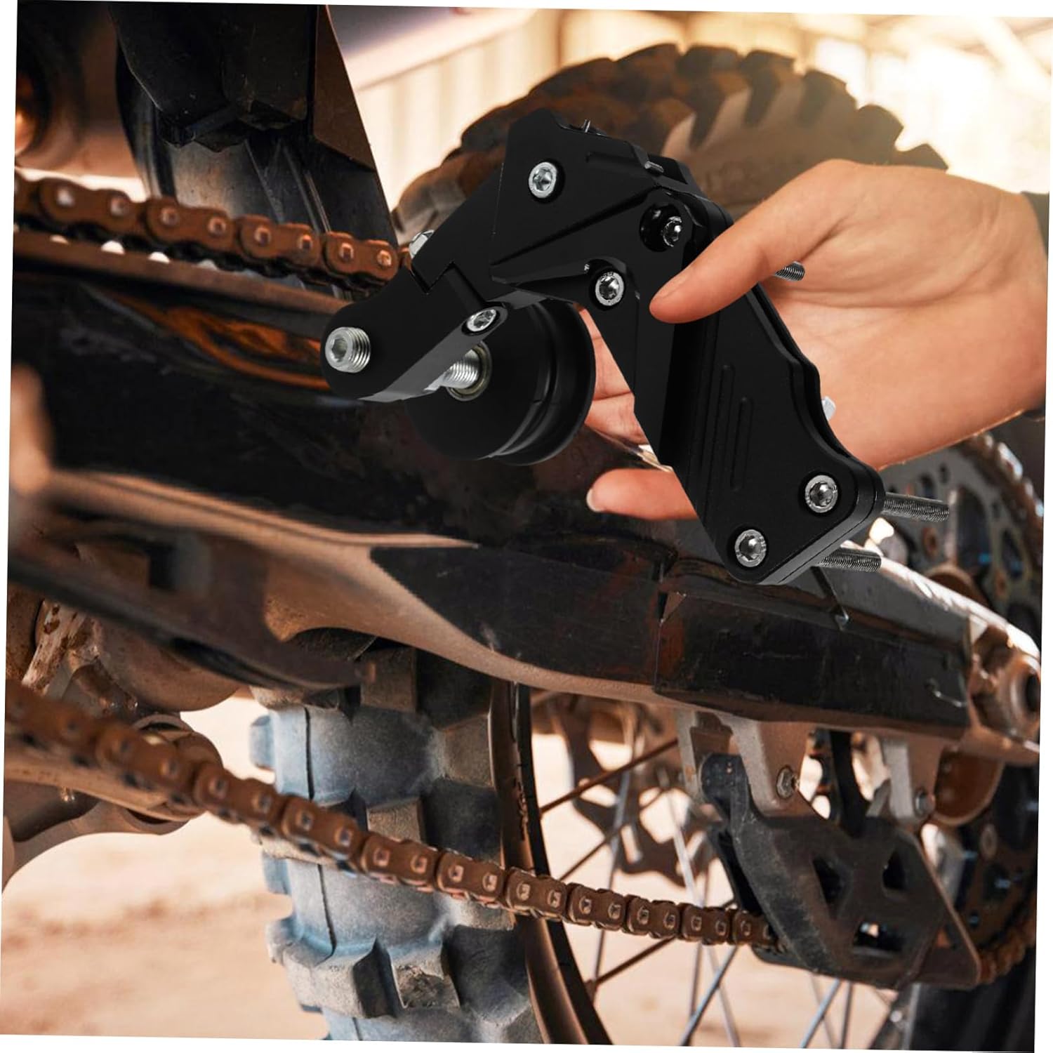 Chain Tensioner for Motorcycle Universal Chain Adjuster Quick-release Design