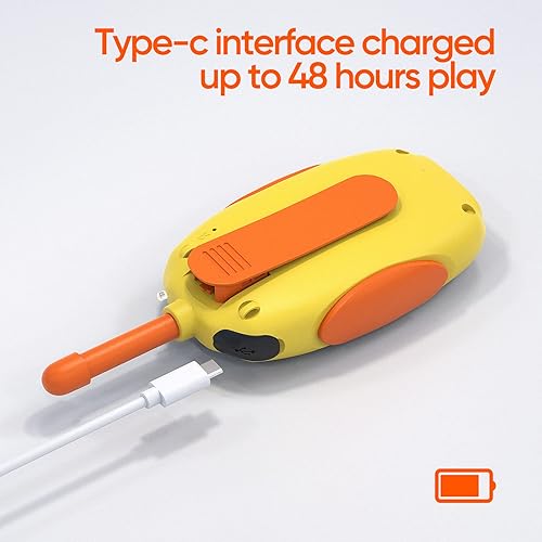 Miniatura 4 de Walkie Talkies recargables, 2 unidades, radio de 2 vías de largo alcance, 22 canales, juguete de aventura para niños, regalo para niños y niñas de 3