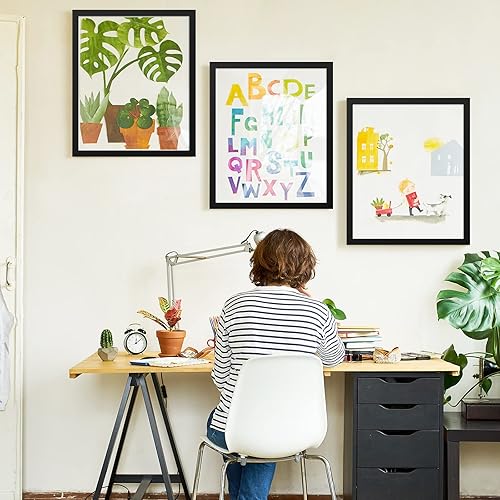 Miniatura 9 de Marco negro mate de 16 x 24 pulgadas, marco individual, marco para póster de 16 x 24 pulgadas, para obras de arte, rompecabezas, fotos y pósteres de