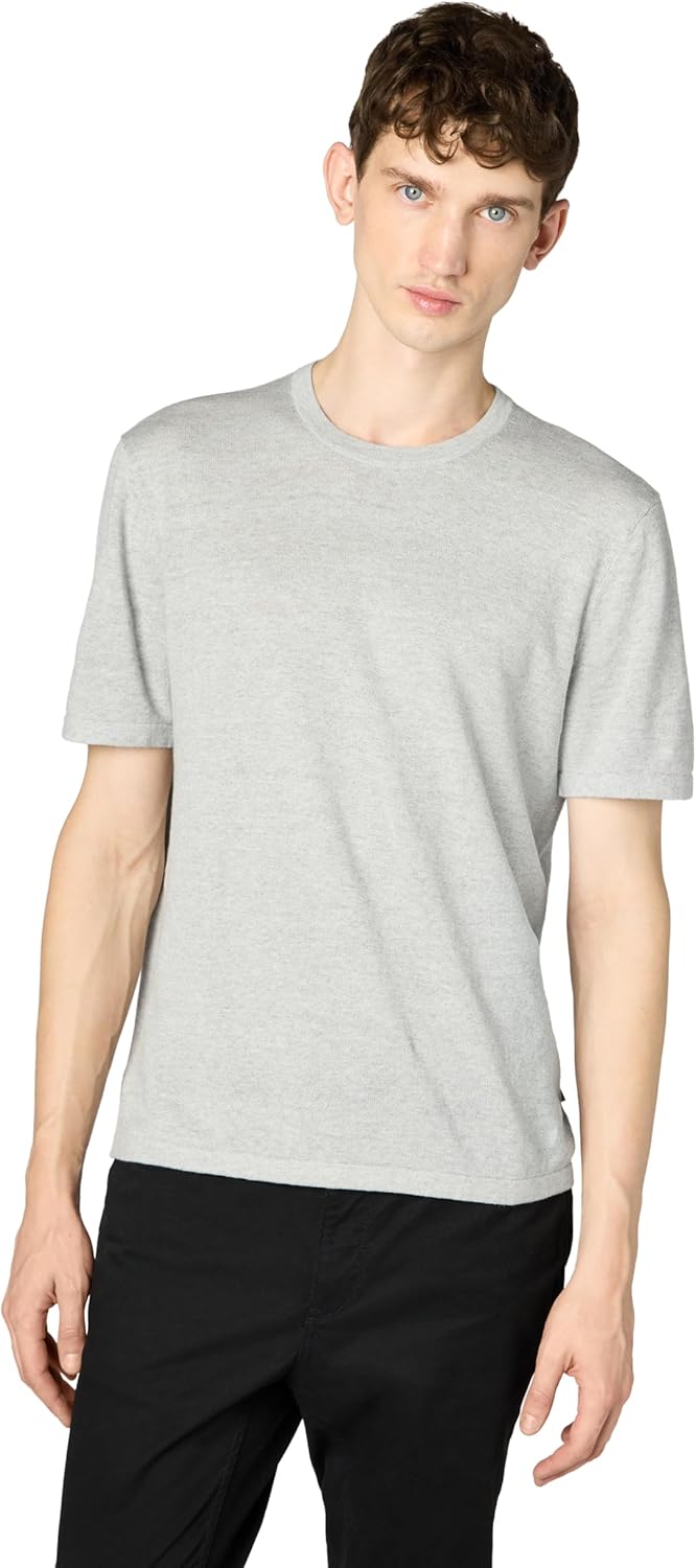 Michael Kors Men's Short Sleeve Linen Cotton Shirt