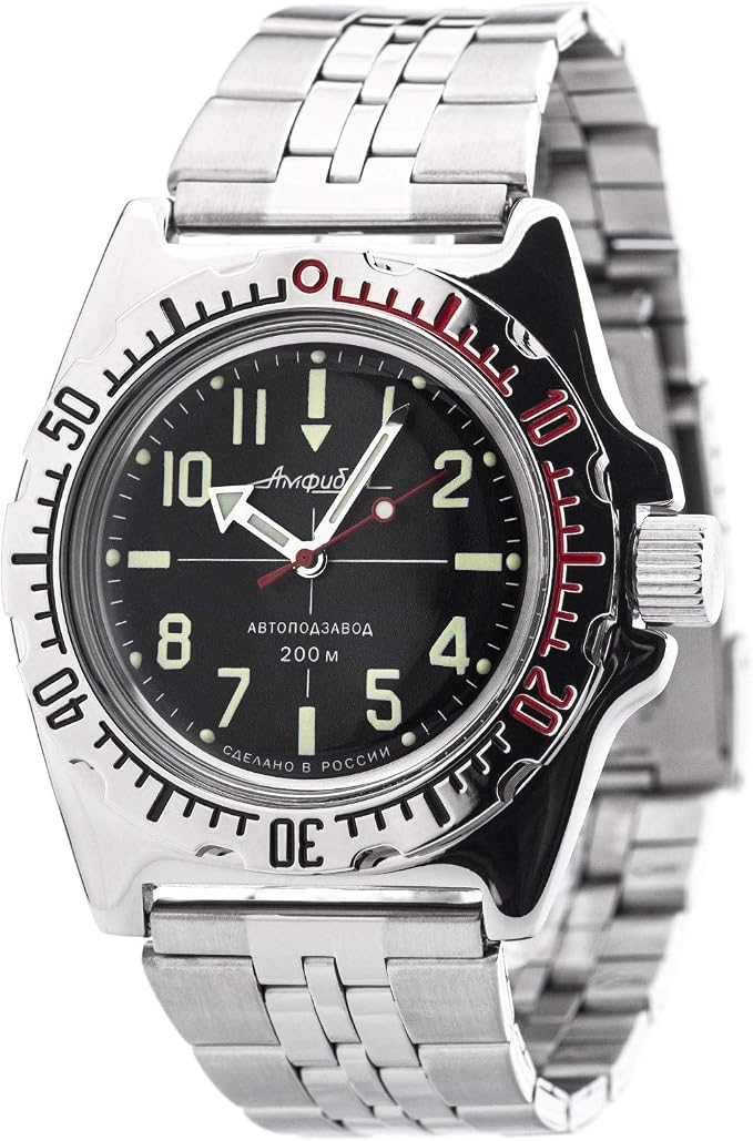 VOSTOK Wostok Amphibian Reef Orologio Meccanico Automatico Russo – Impermeabile 200m, Vetro Acrilico, Collezione - 2
