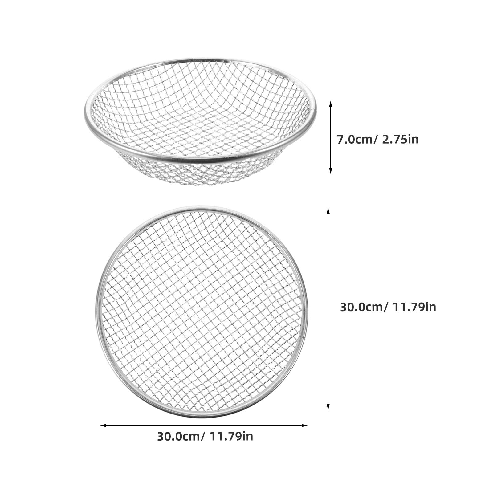 Luxshiny 3 Pièces Tamis de Jardin en Fer Galvanisé 30x30 Cm Maille Renforcée pour Tamiser Sable et Terre, pour Culture de Semis en Extérieur