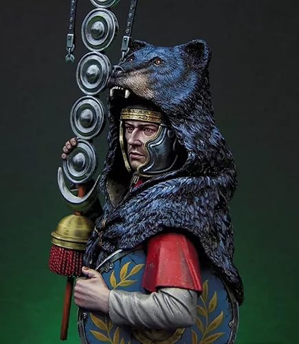 Miniatura 3 de Splindg Modelo de busto de resina de guerrero romano antiguo 112 sin pintar y sin montar kit de modelo en miniaturaW95423